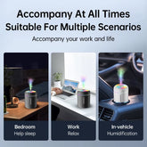 180ML USB Mini Air Humidifier and Aroma Diffuser with Essential Oil Purification and Ambient Lighting for Home, Car, and Bedroom