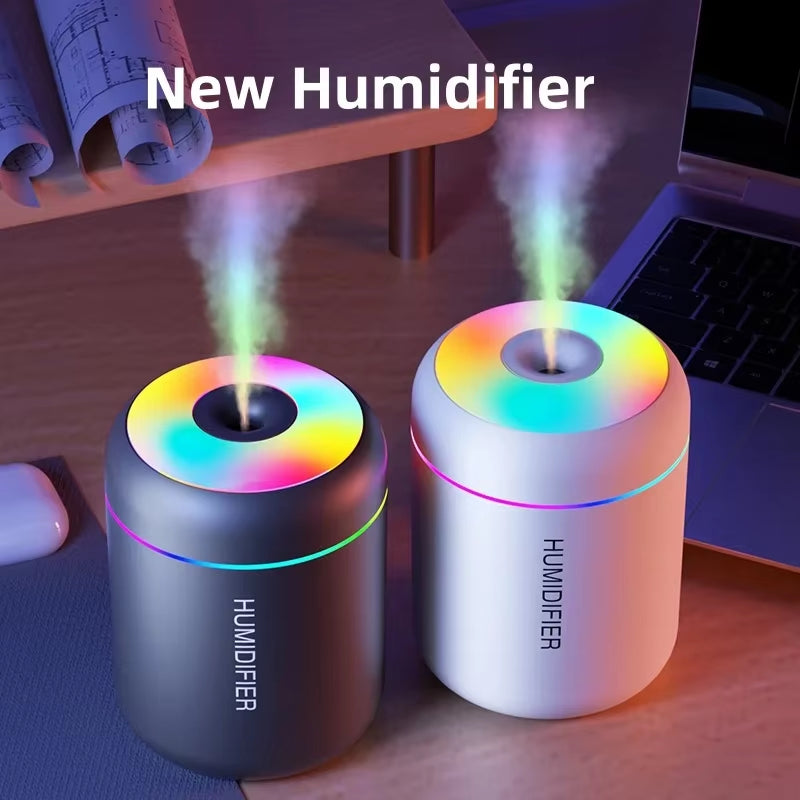 180ML USB Mini Air Humidifier and Aroma Diffuser with Essential Oil Purification and Ambient Lighting for Home, Car, and Bedroom