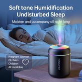 180ML USB Mini Air Humidifier and Aroma Diffuser with Essential Oil Purification and Ambient Lighting for Home, Car, and Bedroom