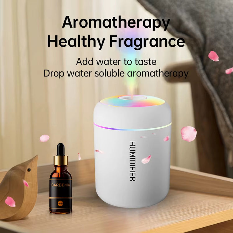 180ML USB Mini Air Humidifier and Aroma Diffuser with Essential Oil Purification and Ambient Lighting for Home, Car, and Bedroom