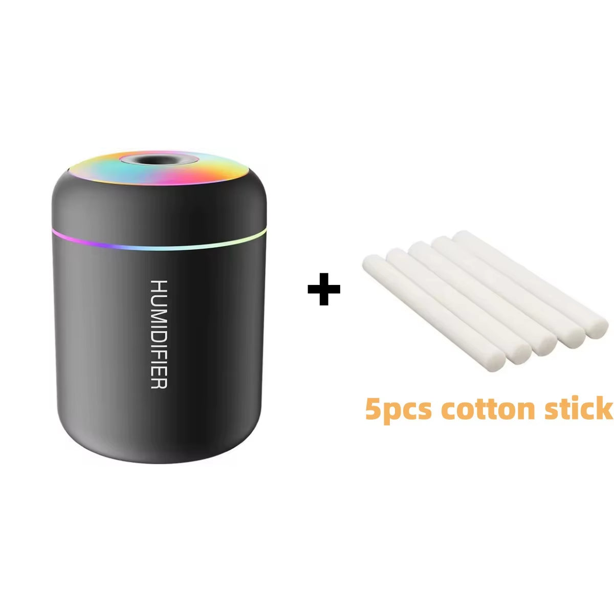 180ML USB Mini Air Humidifier and Aroma Diffuser with Essential Oil Purification and Ambient Lighting for Home, Car, and Bedroom